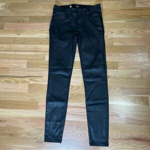 KUT From The Kloth Womens Mia Coated Skinny Jeans Black Mid Rise Size 0